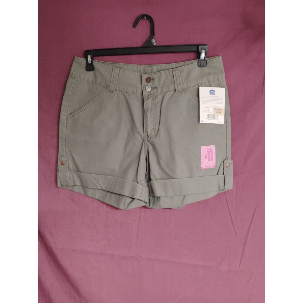 Riders Women's Canvas Shorts 12 M STN Green